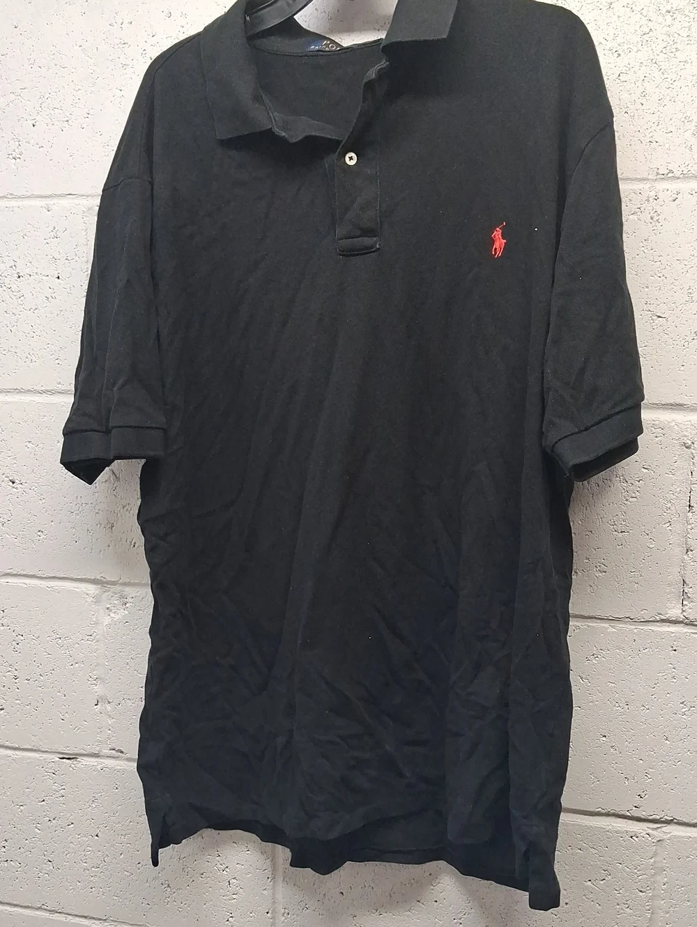 NWOT Mens Polo Ralph Lauren Black Polo Shirt XLT